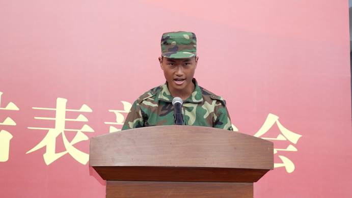 参训学生代表高玮祺发言